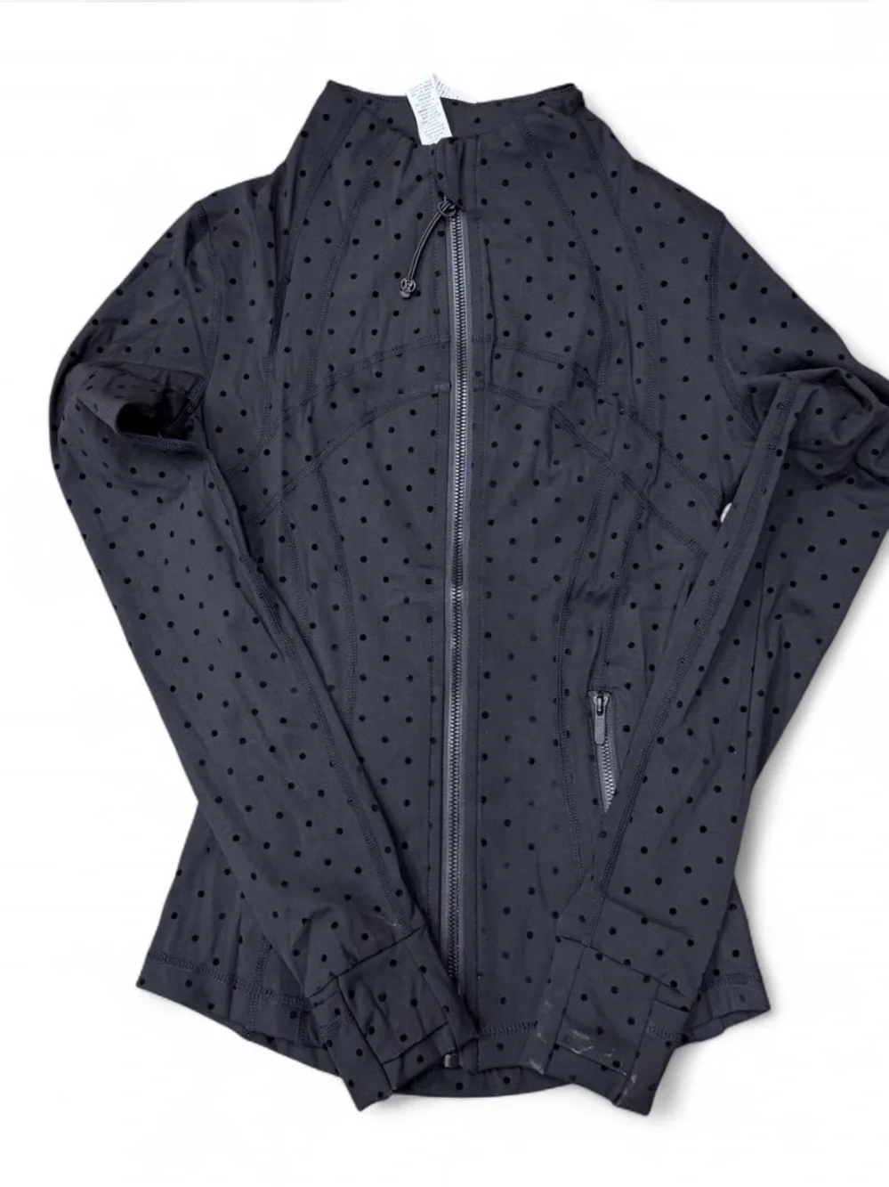 Lululemon Black Polka Dot Set Full Zip Define Jacket and Leggings